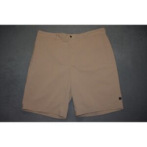 Zero Restriction Tour Series Mens Size‎ 38 Flat Front Beige Golf Shorts Stretch